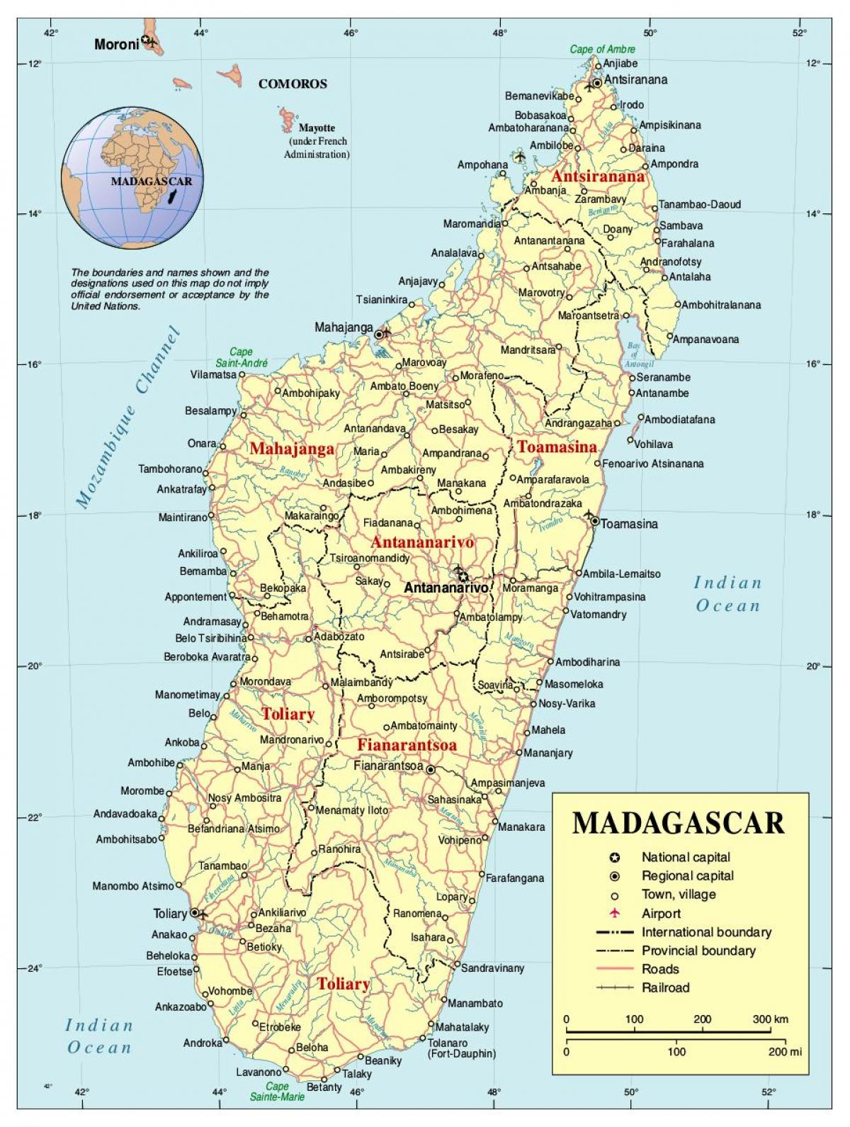 ramani ya barabara Madagascar