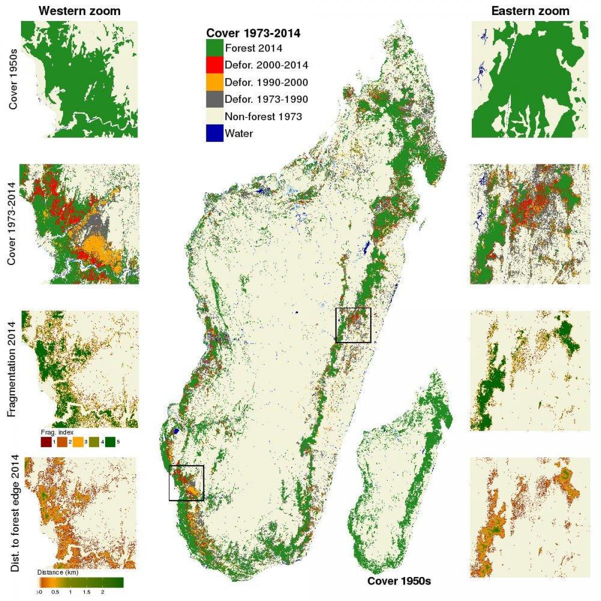 ramani ya Madagascar ukataji miti