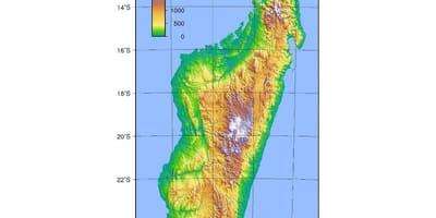 Ramani ya Madagascar mwinuko